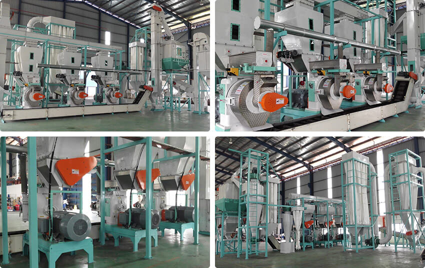 Wood pellet production line