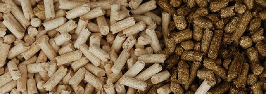 finished biomass pellets