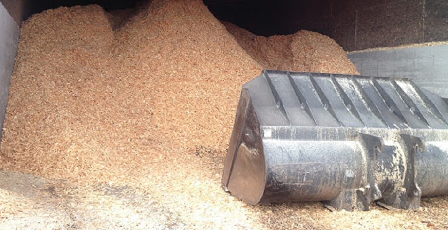 wood pellets pile