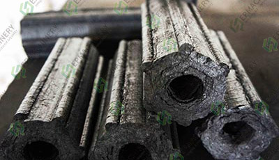 Biomass rod carbonization